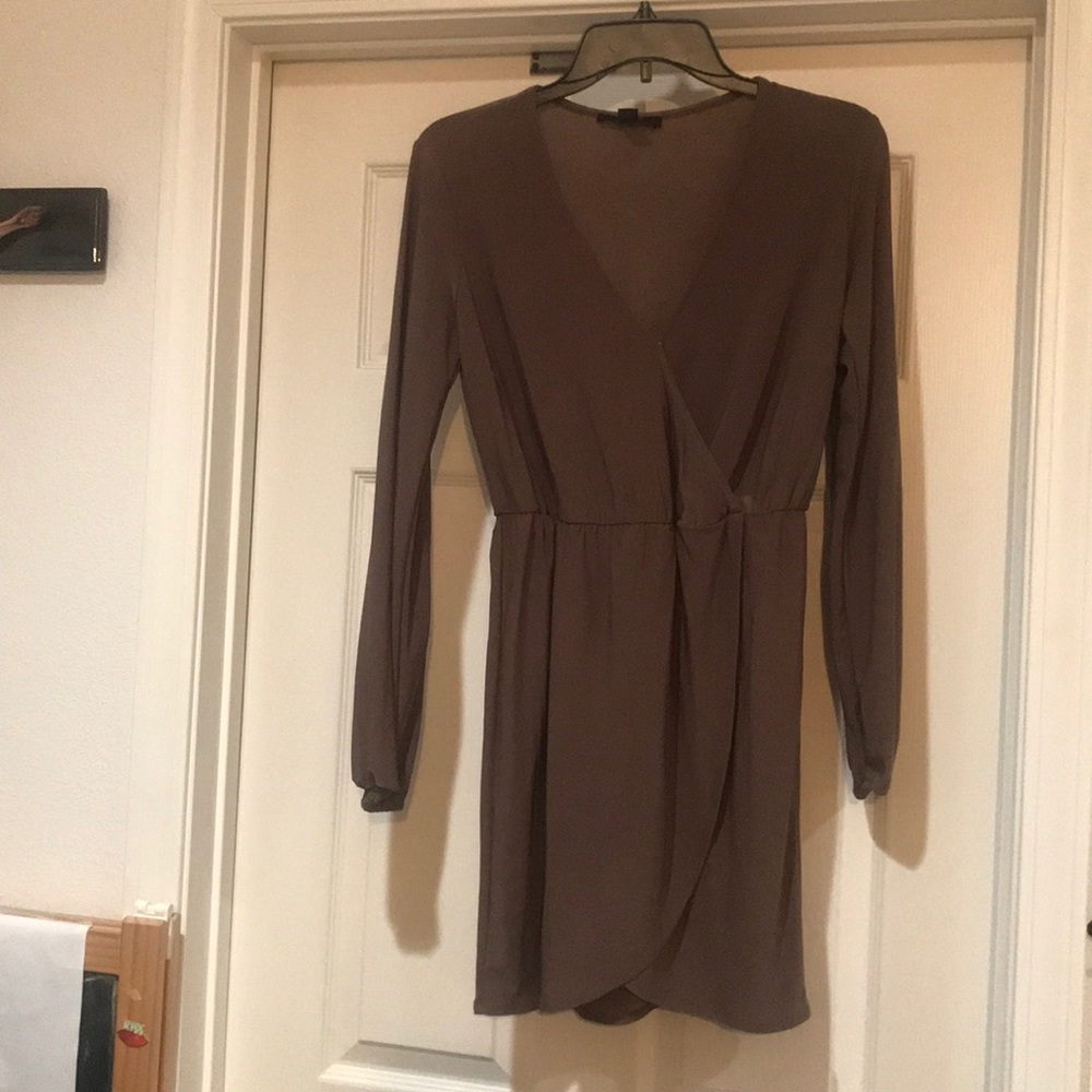 Used shirt dress brown S size